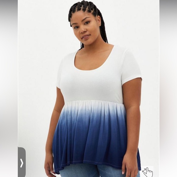 Torrid Babydoll Tee - Size 1 (1X) - Picture 3 of 3